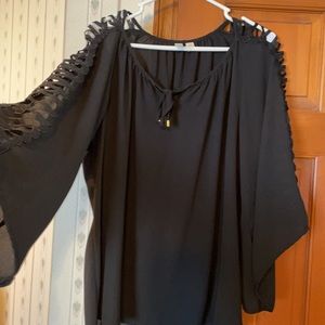Black flowy dressy top
